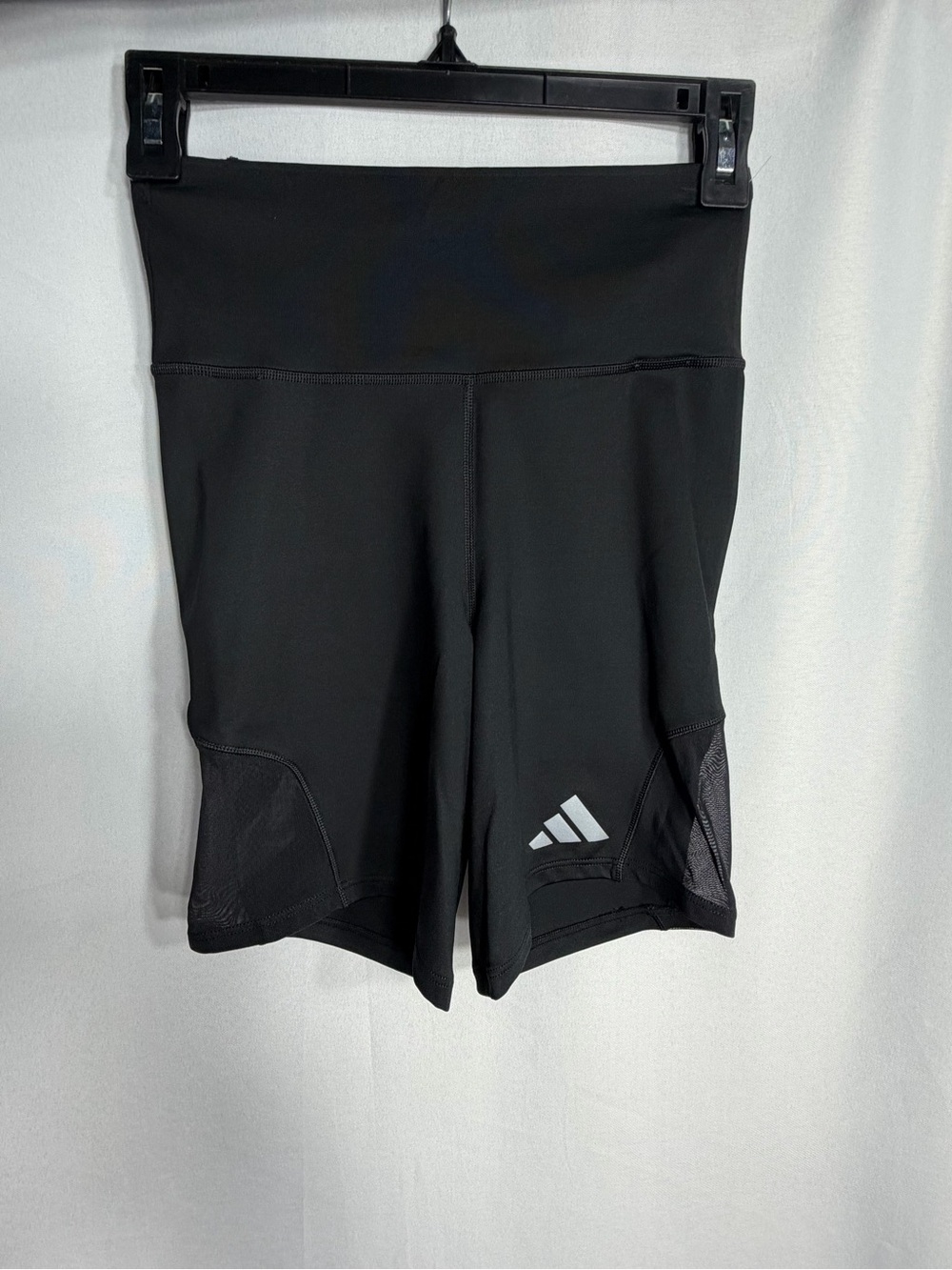 adidas Black High-Waist Bike Shorts with Mesh Insets size XS new W tags